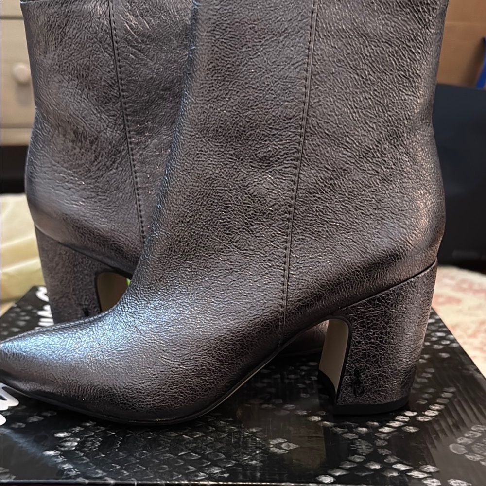 Women's Silver Ankle Boots